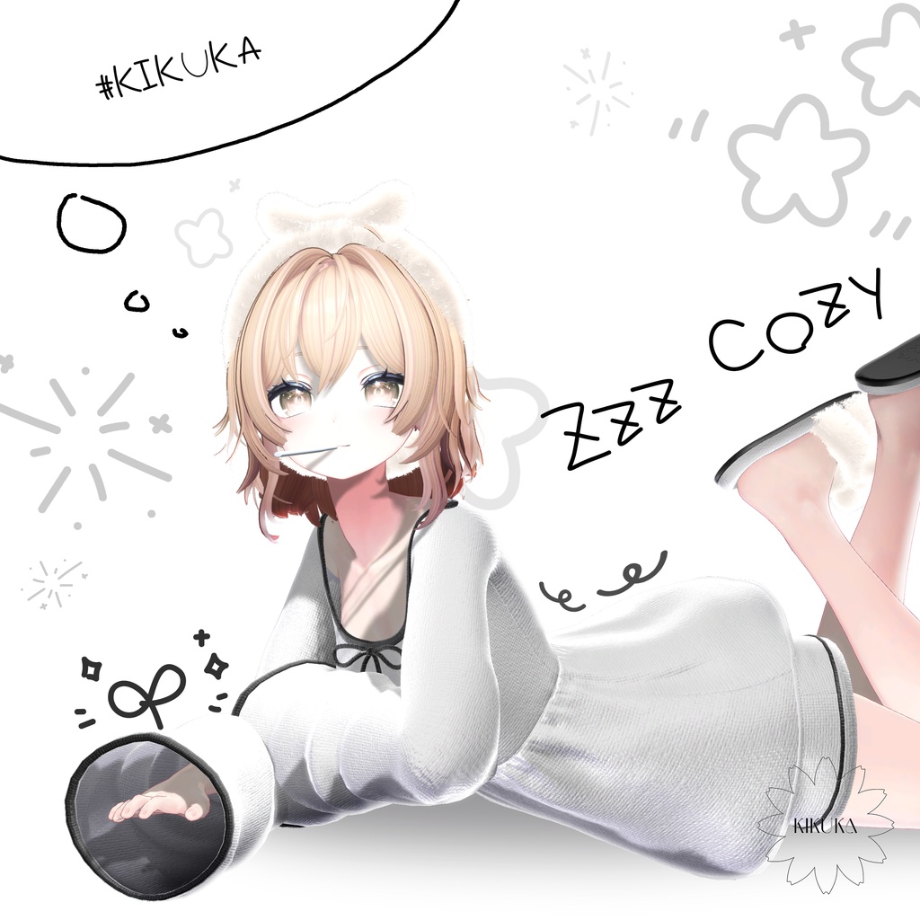 🤍[15アバター対応]Zzz Cozy Set🖤【VRChat向け衣装モデル】🤍 image