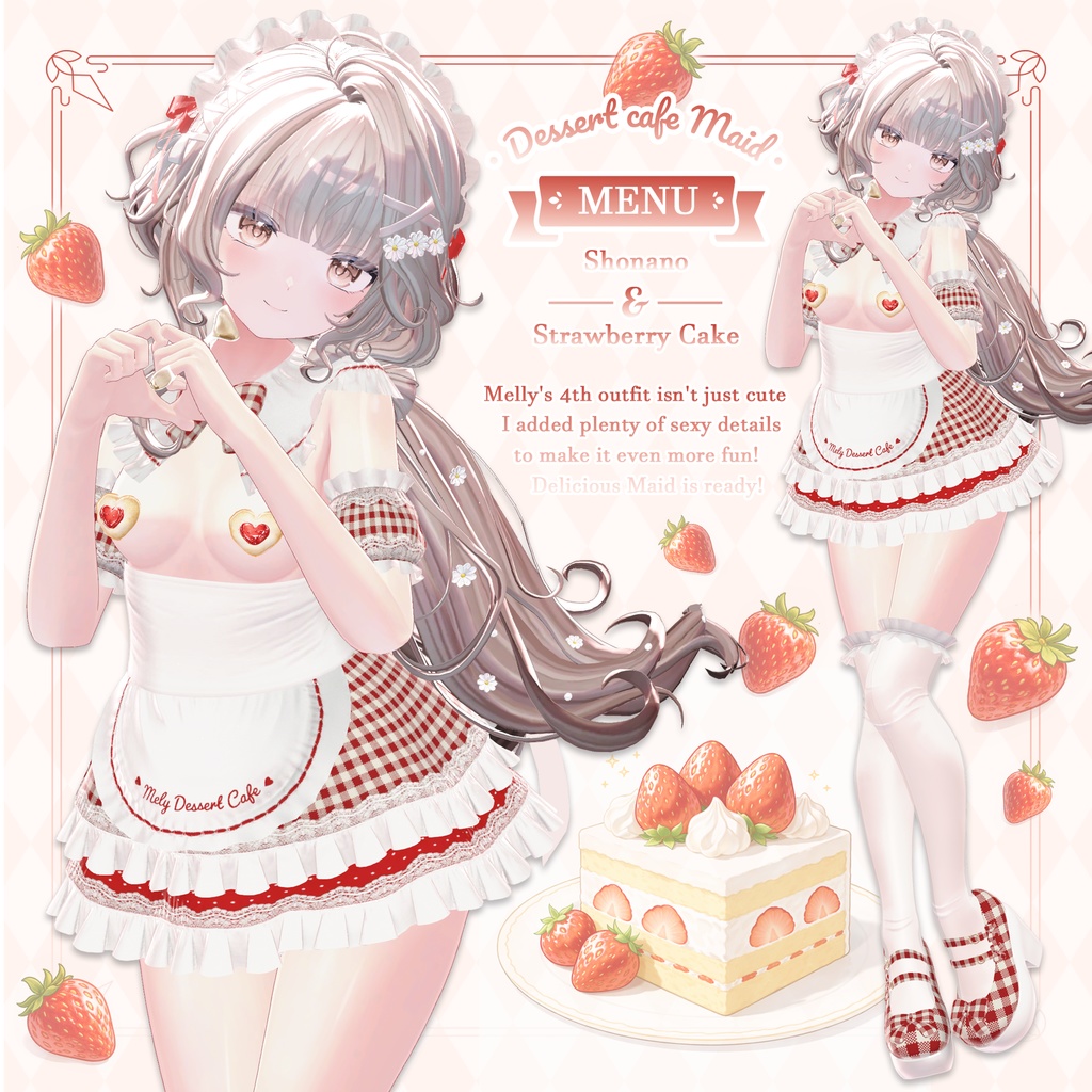  ⟦VRC 10アバター対応⟧ 🍰 Dessert cafe Maid 🍰 ♥ 10Avatar ♥ image