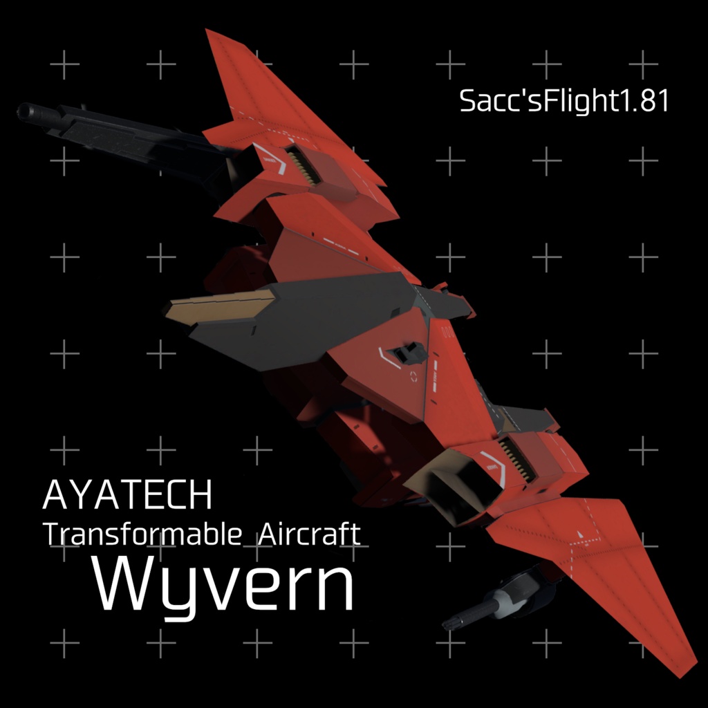 【VRChat】AYATECH Transformable Aircraft Wyvern【Sacc's Flight 1.81】 image