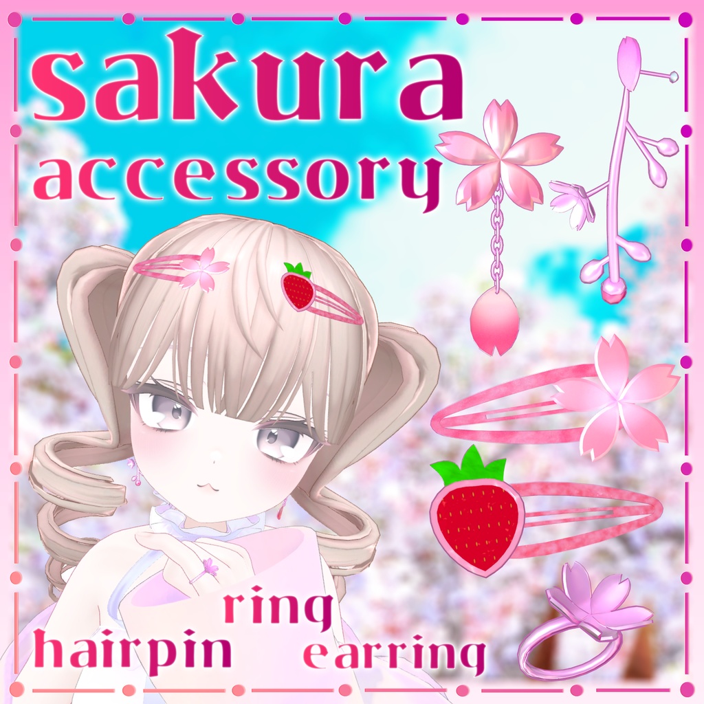さくらアクセサリー＆いちごヘアピン image