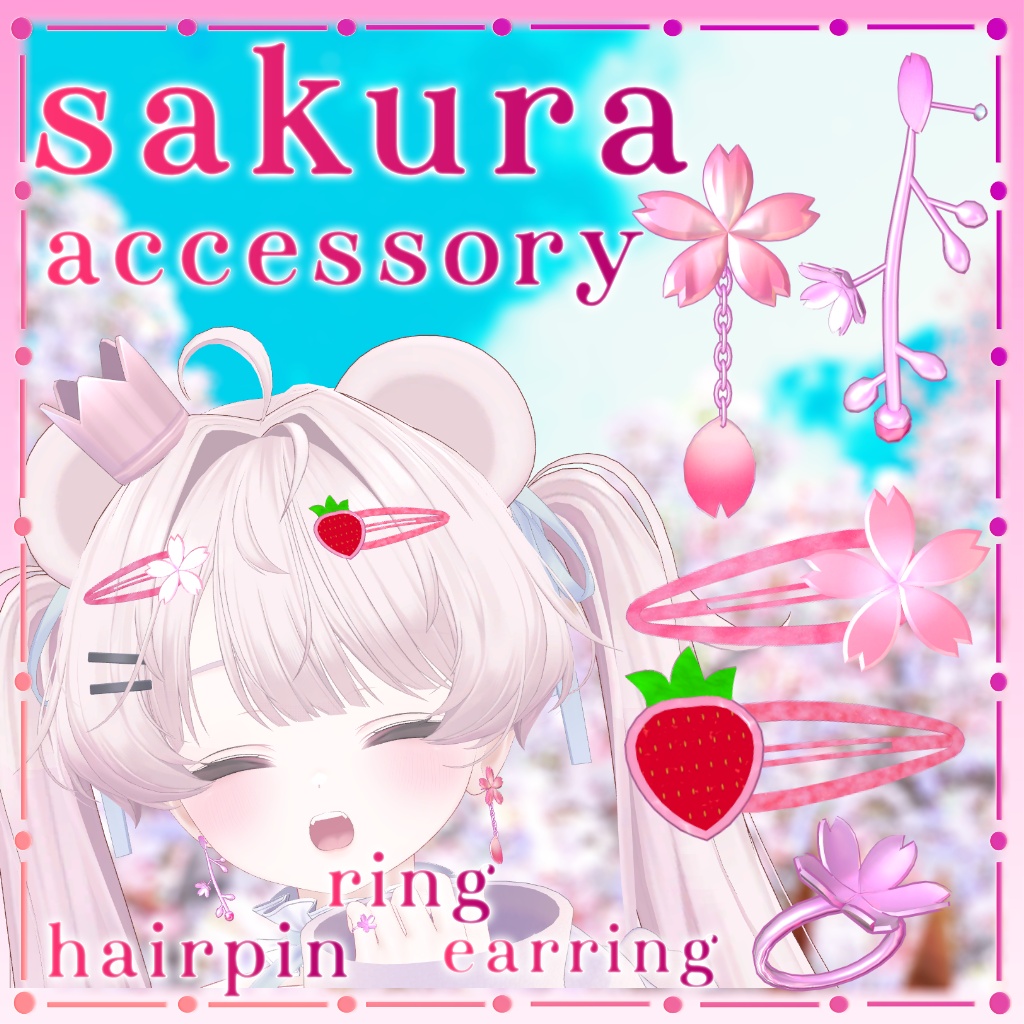 さくらアクセサリー＆いちごヘアピン image
