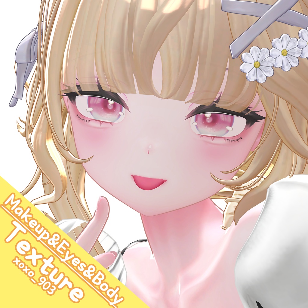 [ まよ / Mayo ] Bluebase pink makeup + body + eye texture image