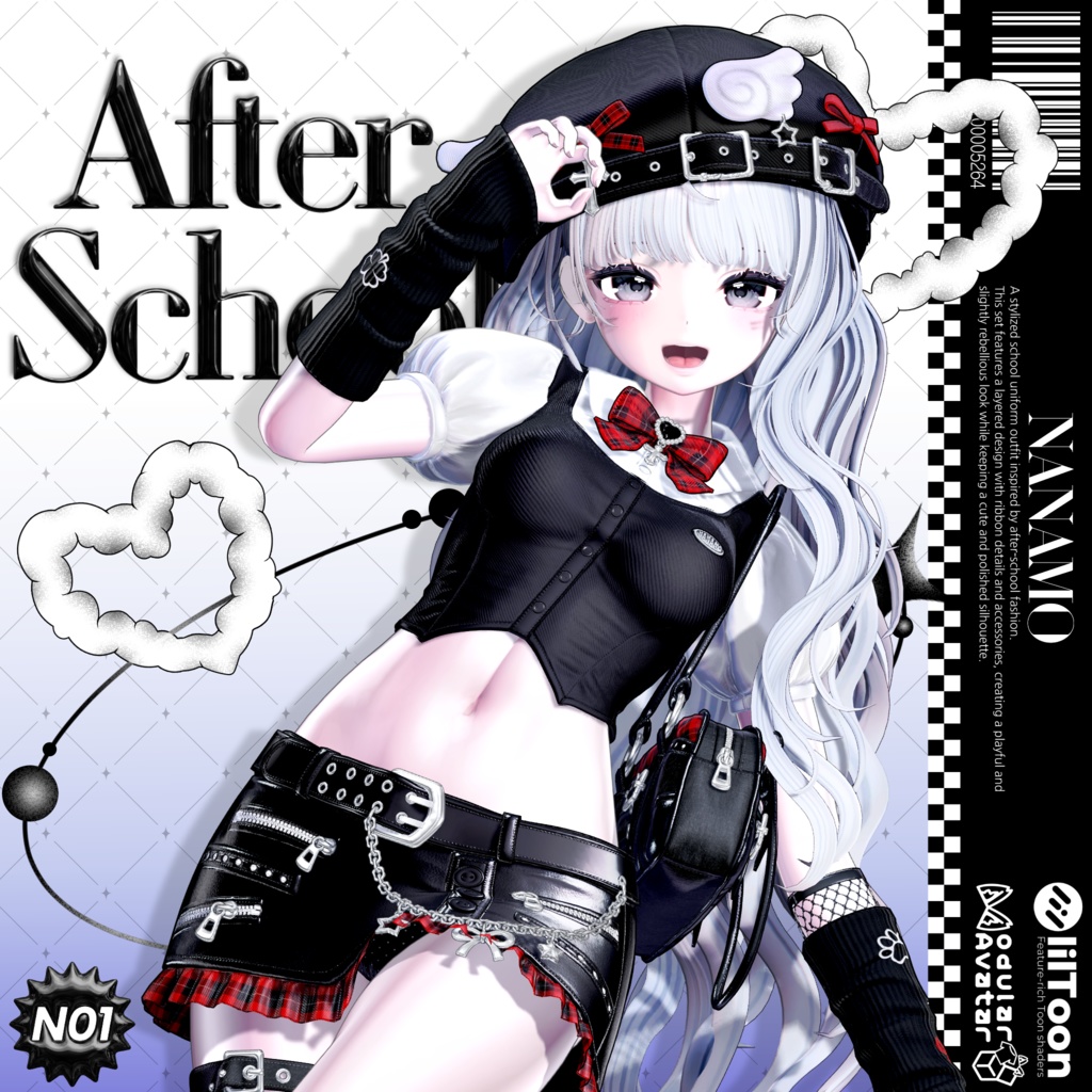 【Fyuett他15体対応】⟡ After School ⟡ 衣装セット image