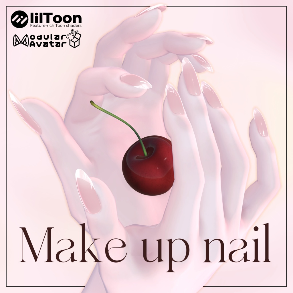 【複数アバター対応】Make up nail🍒【SALE中】 image