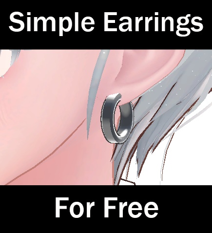 【VRChat/MA】シンプルイヤリング ピアス image