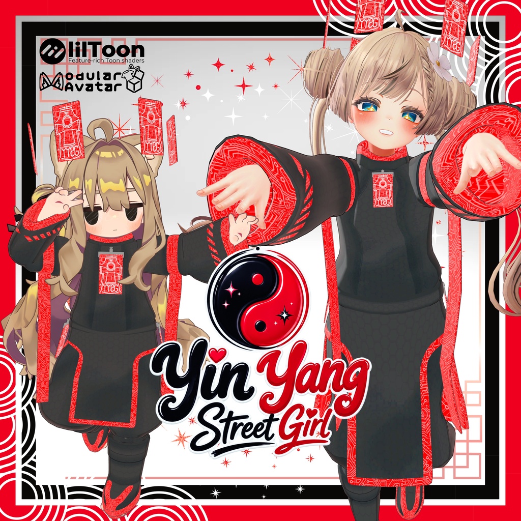 『ギミック付衣装』 YinYangStreetGirl【12アバター対応】 image