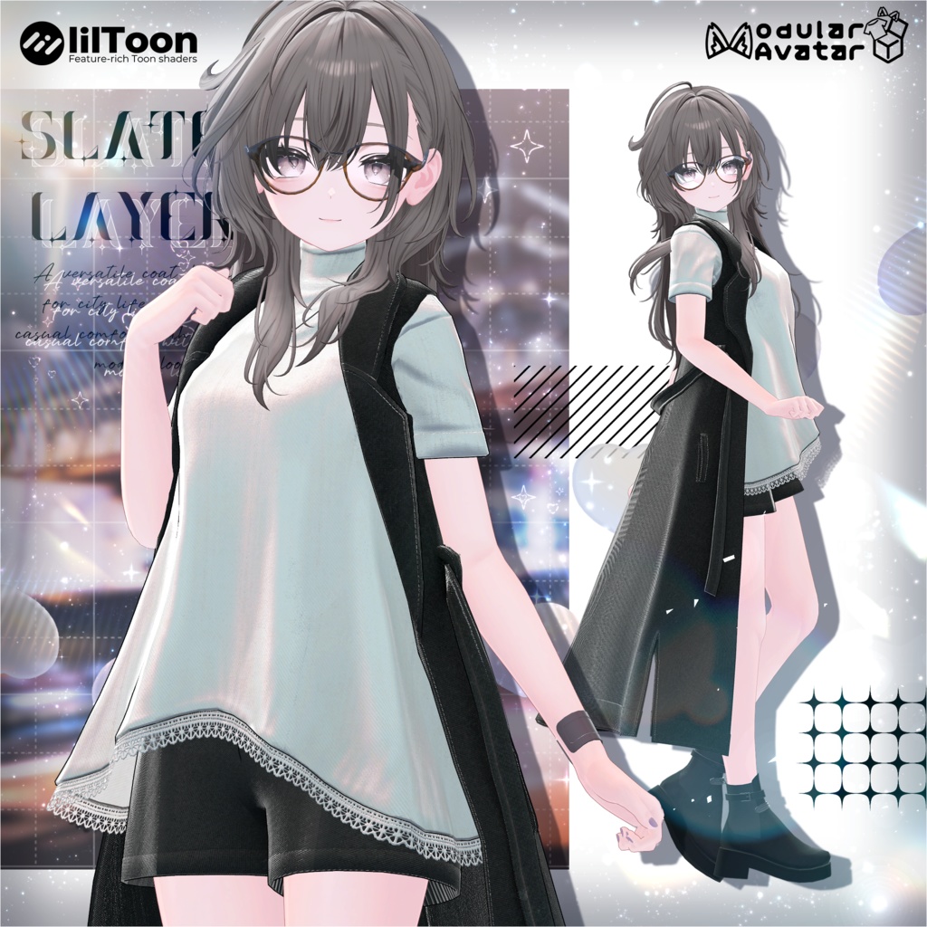 【MA対応】Slate Layer【VRChat向け衣装モデル】【15アバター対応】 image