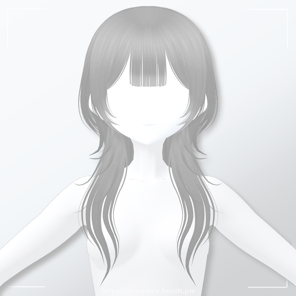 【VRoid】抜け感ロングウルフ image