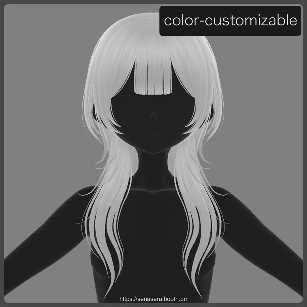 【VRoid】抜け感ロングウルフ / Effortless Long Wolf Cut image