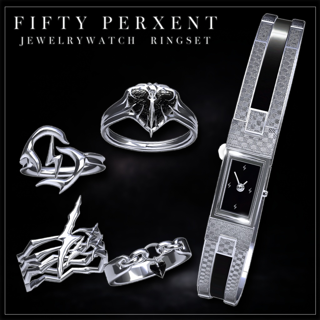 【10Avater対応】JEWELRYWATCH＆RINGSET image