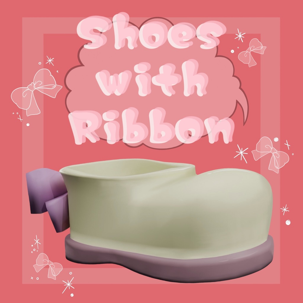 【VRChat/Quest対応】丸みのあるShoes★ image