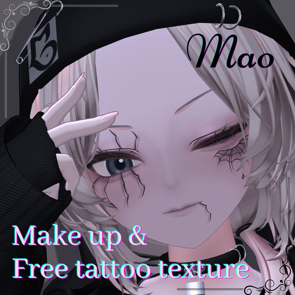 【タトゥー無料】Dawner make up& eye & tattoo texture【真央専用】 image