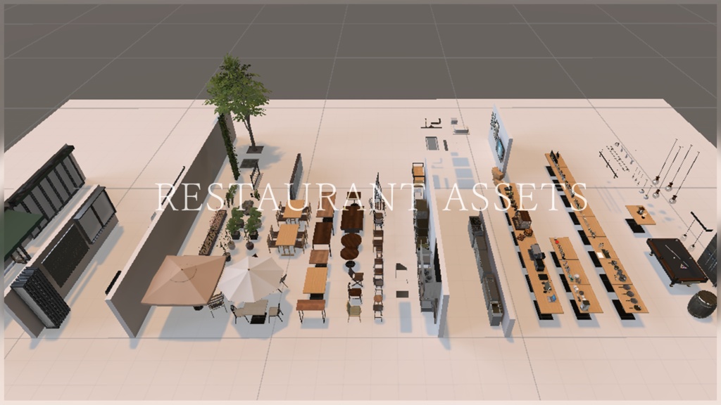〔VRChatワールドアセット販売〕< バー & Cafe & 居酒屋のアセット > image