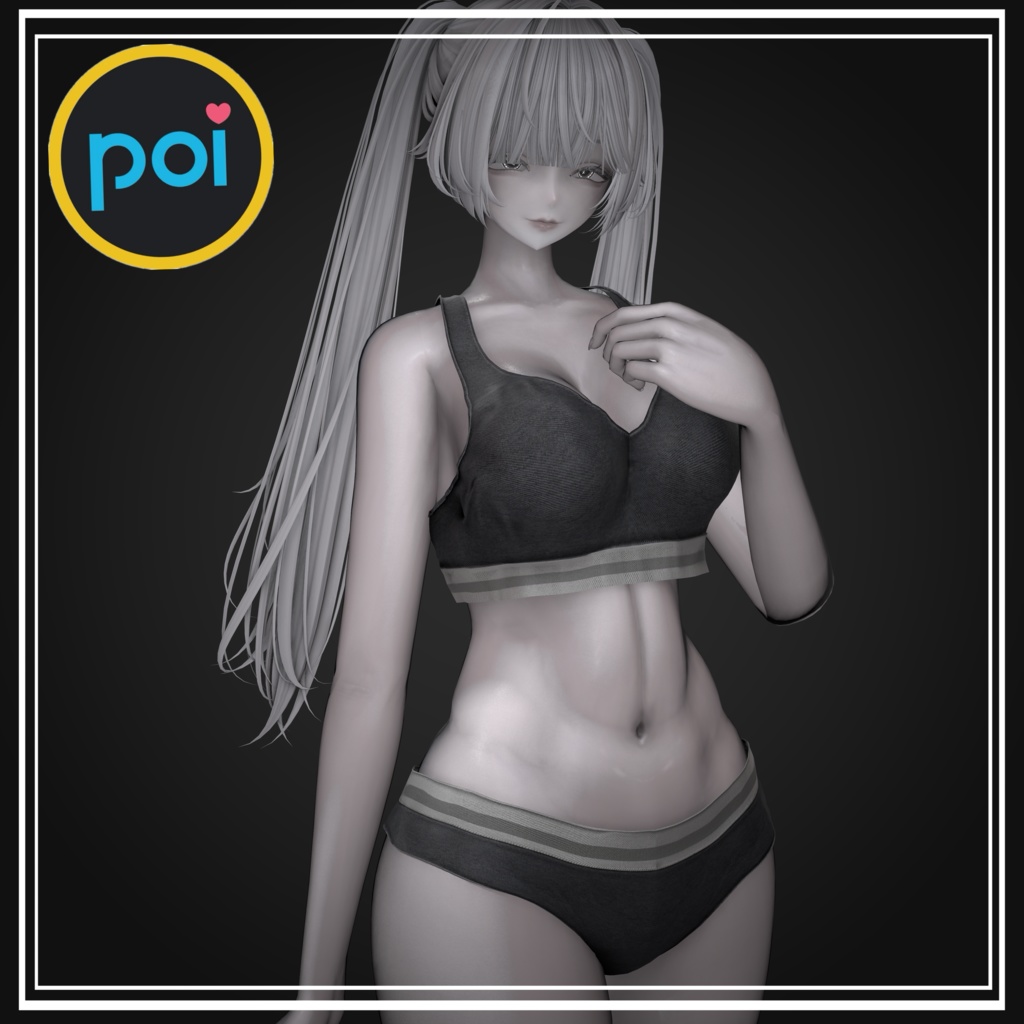 黒リム肌マテリアル【poiyomi】 image