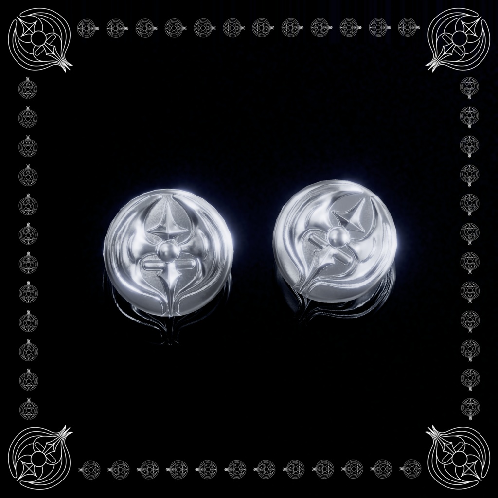 【VRChat】「renatus」 HT logo earring 3Dモデル image