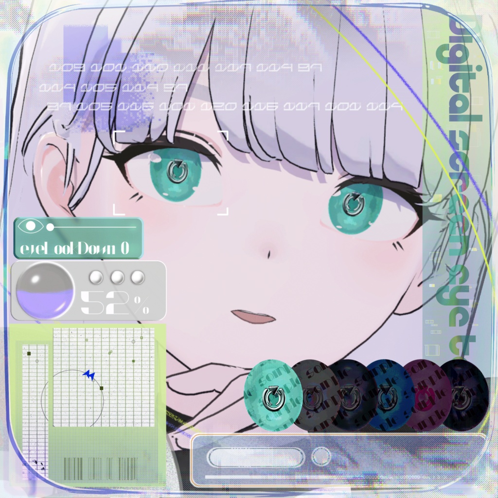 Digital screen eye texture image