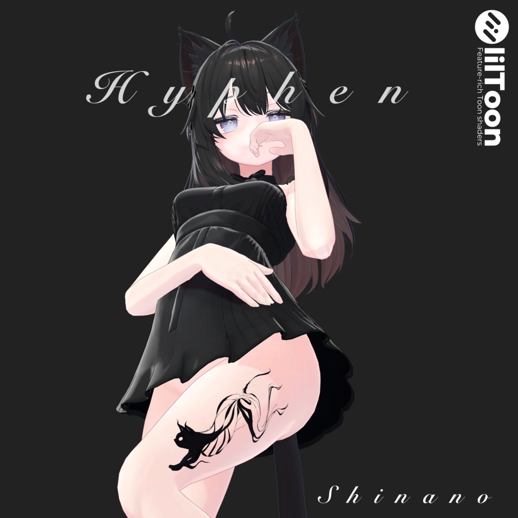 【Cat Tattoo】 猫のタトゥー 4Kテクスチャ 4K Texture image