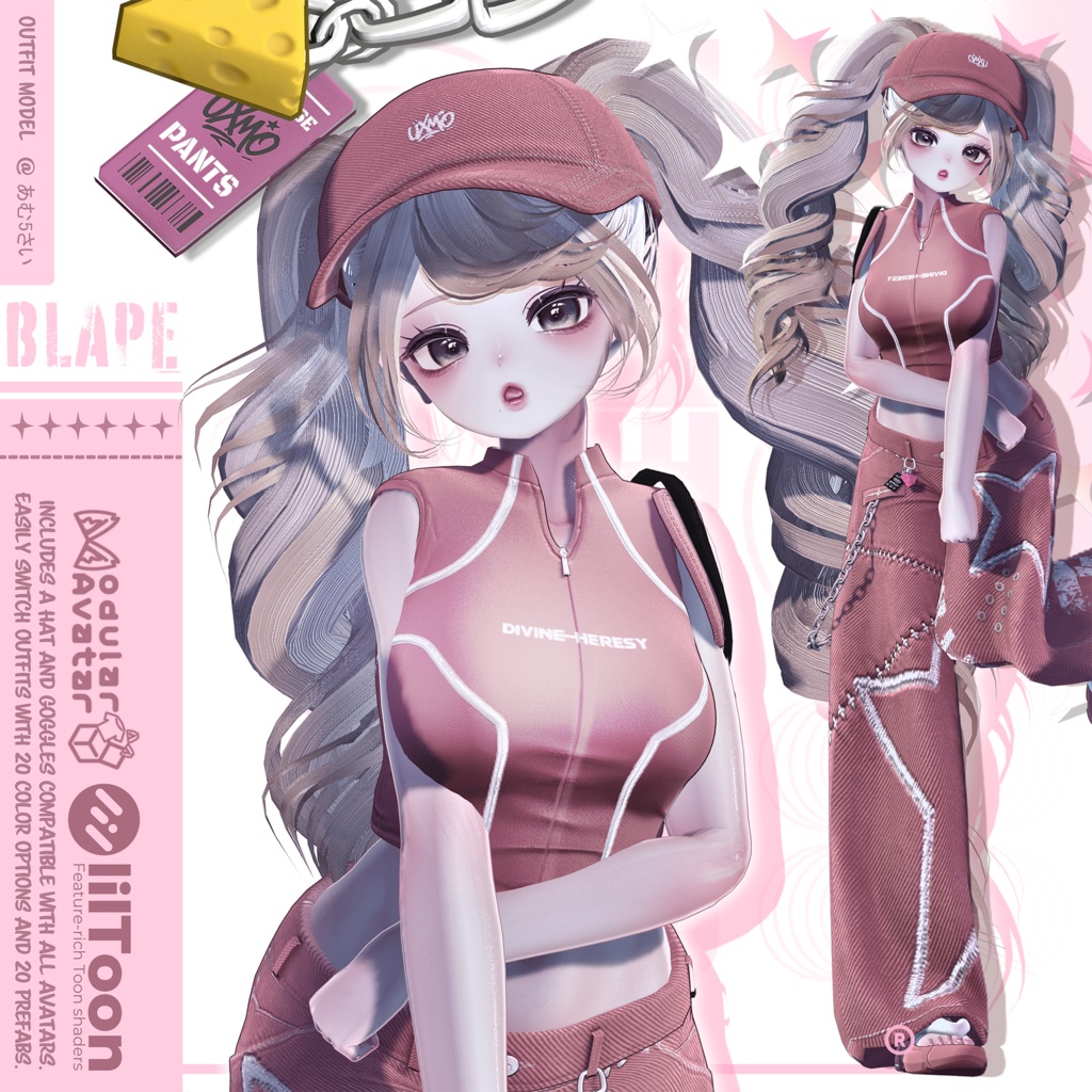 🏷️GW SALE [12avatars] BLAPE Y2K ST Cloth - VRC 🏷️ image