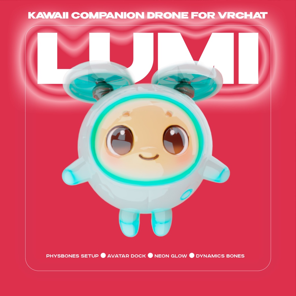 【VRChat想定】LUMI - ぷるぷる浮遊ドローンコンパニオン image