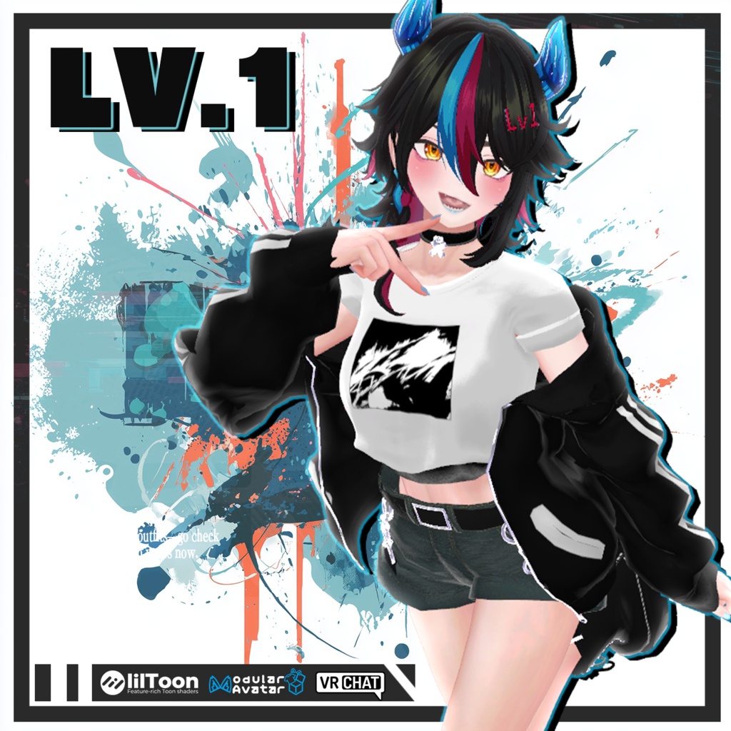 【自分好みの服にできる！×VRChat衣装】LV.1【8アバター対応】 image