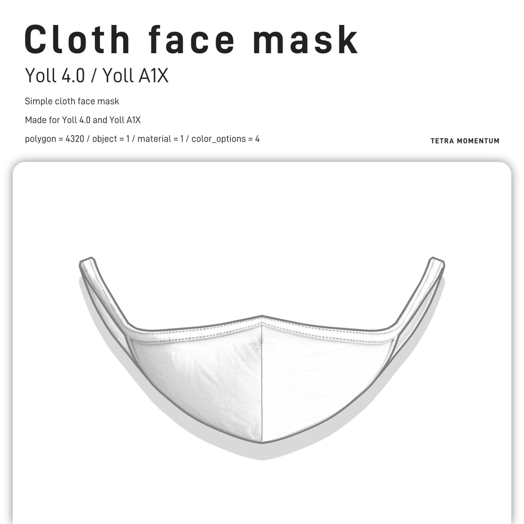 Cloth face mask for Yoll image