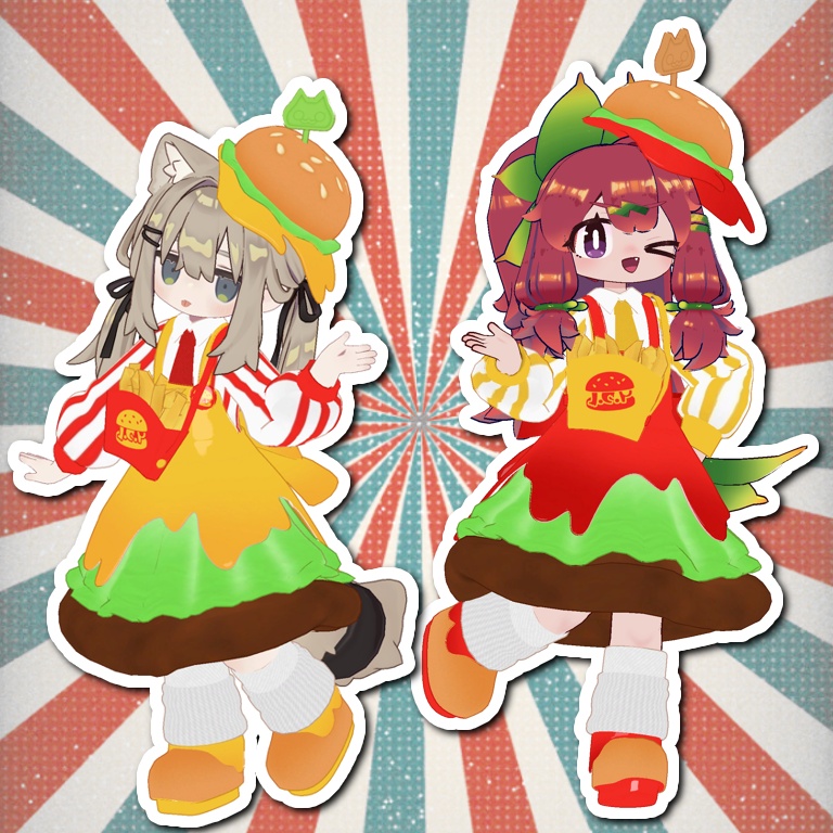 【25％OFFセール中】🍔JunkyCheesePop🍔【まめふれんず対応衣装】 image