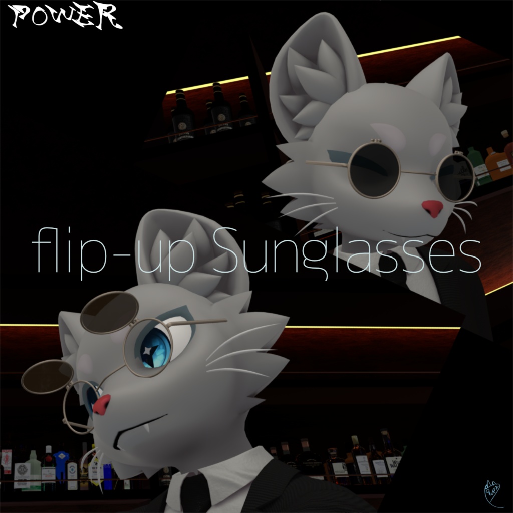 【Mayu対応】フリップアップサングラス/Flip-up sunglasses image