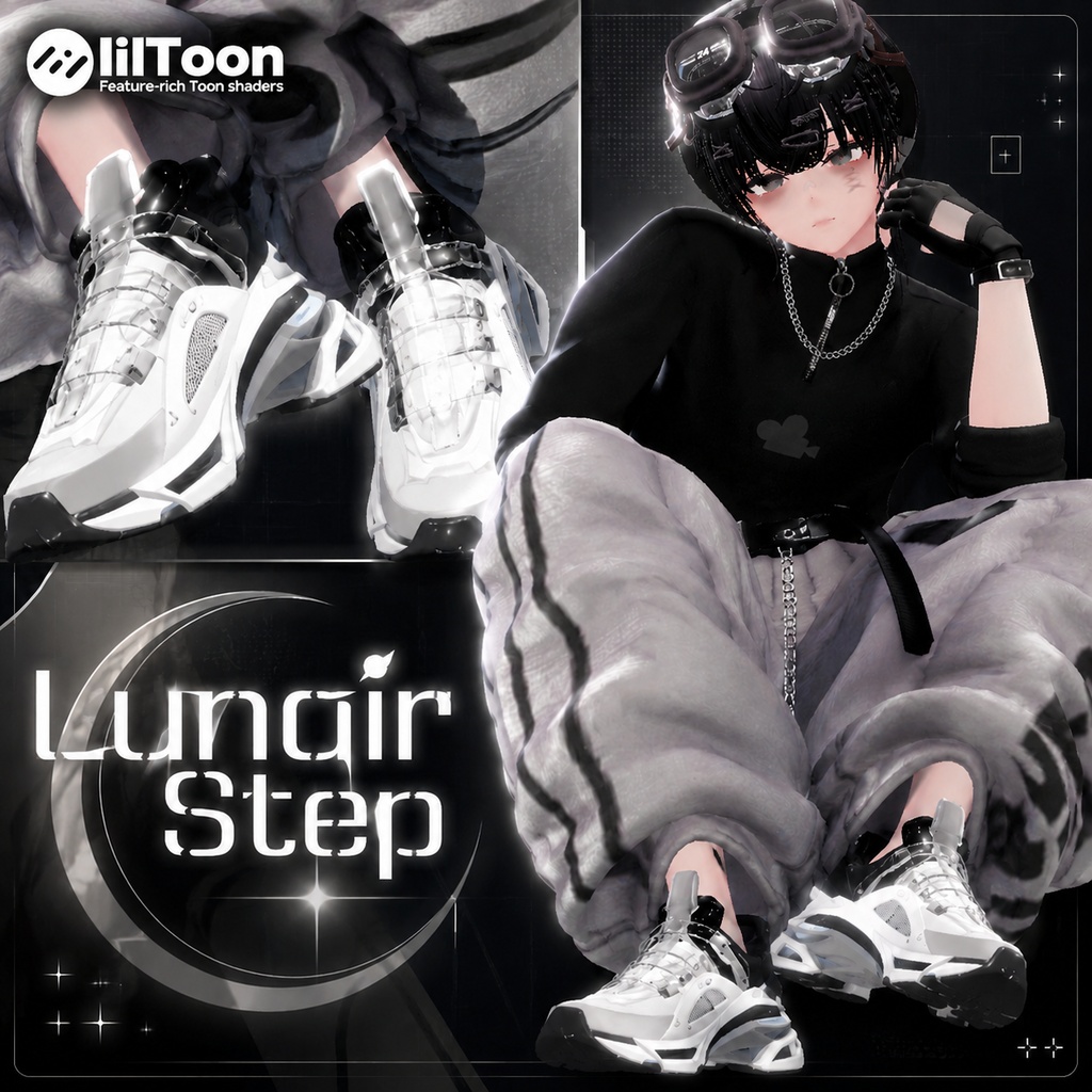 【複数アバター対応】Lunair Step 【VRC用靴】 image