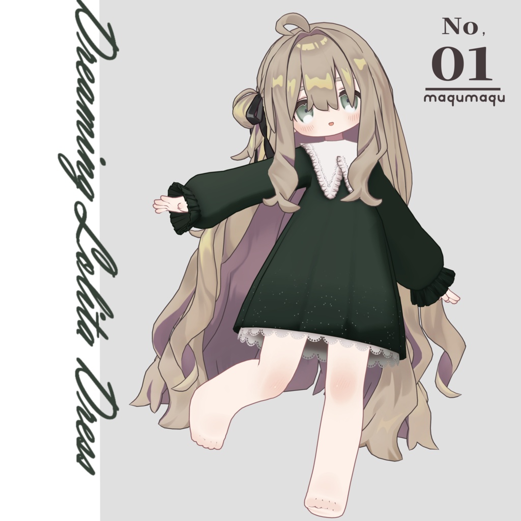 【キプフェル対応】Dreaming Lolita Dress【VRC想定】 image