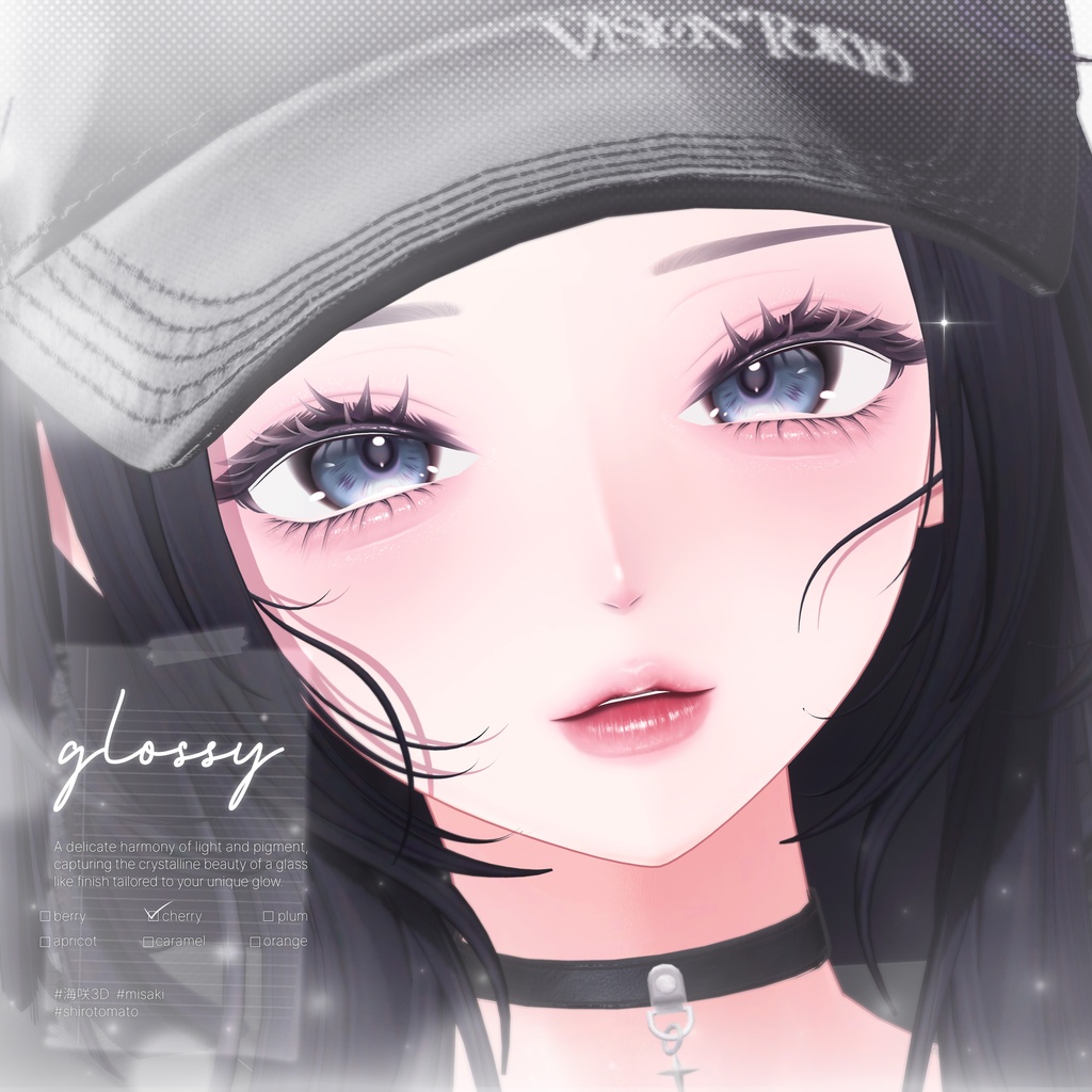 【海咲・Misaki】Glossy makeup texture image