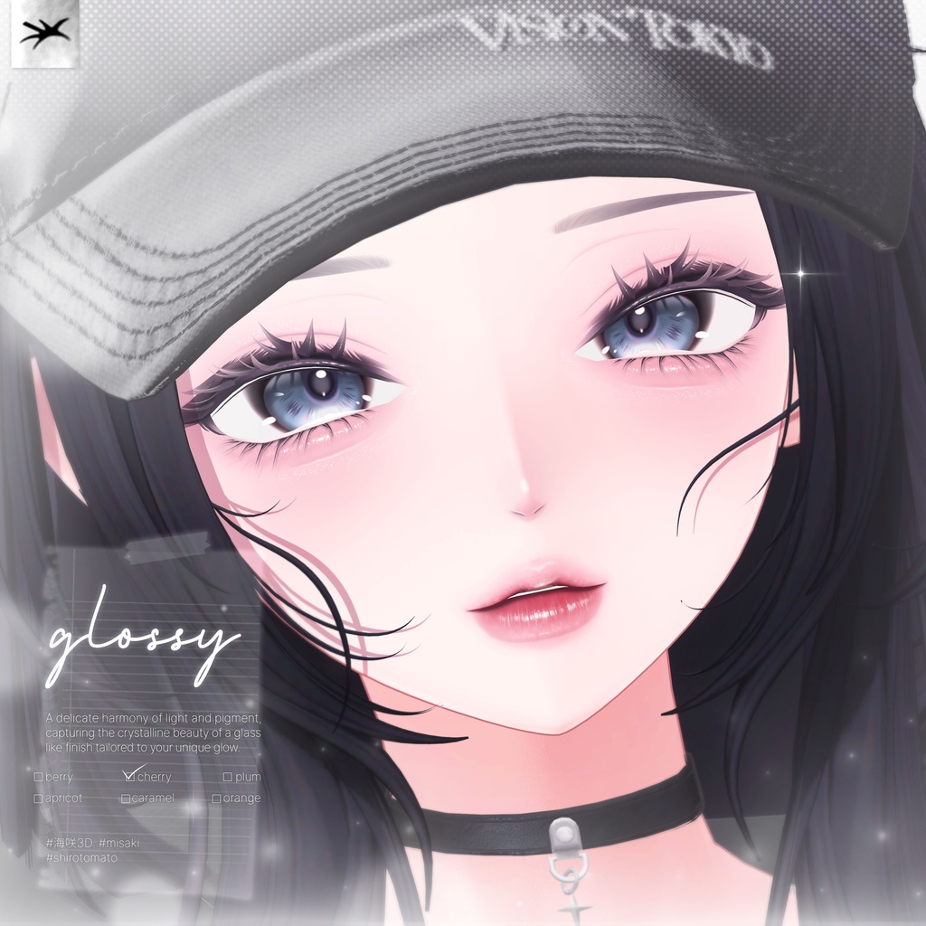 【海咲・Misaki】Glossy makeup texture image