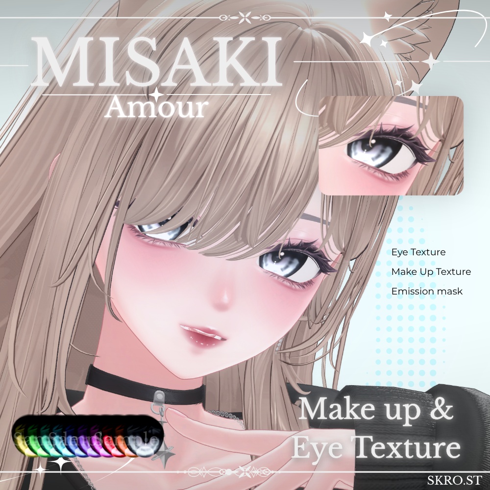 【海咲専用】Misaki Make up & Eye Texture (10 Colors) - Amour - image