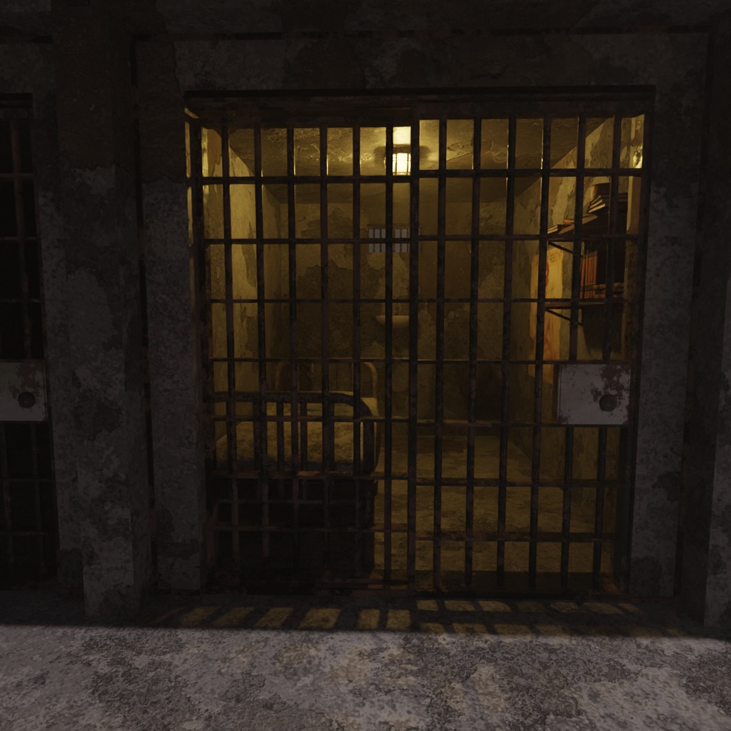 【Blender】荒廃した監獄独房 - Rust  Prison Cell image