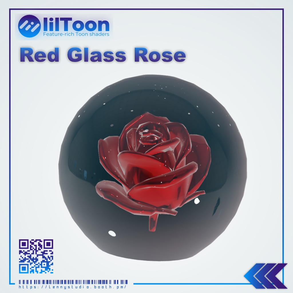 【VRChatWorld小物】Red Glass Rose image