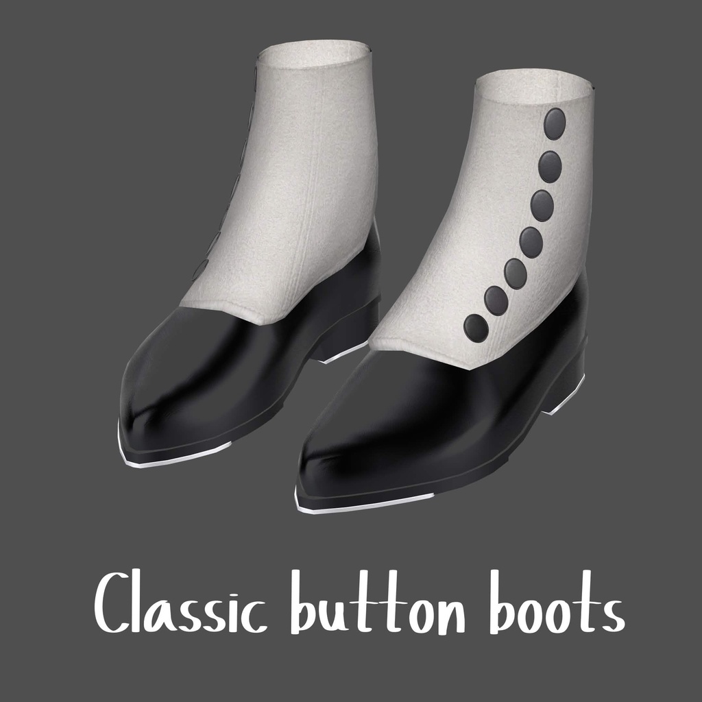 【しなの対応】Classic Button Boots【VRChat】 image