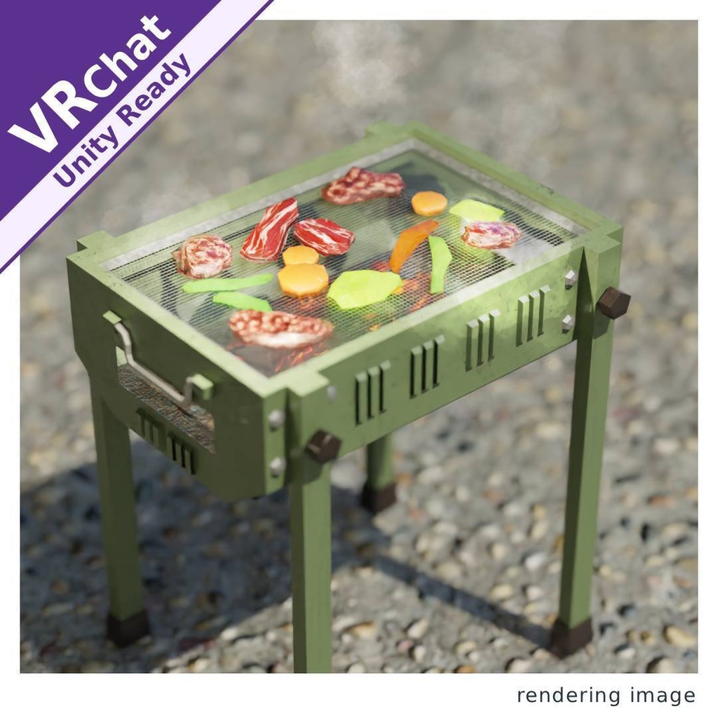 【VRChat/Unity】バーベキューコンロセット - BBQ Grill Set image