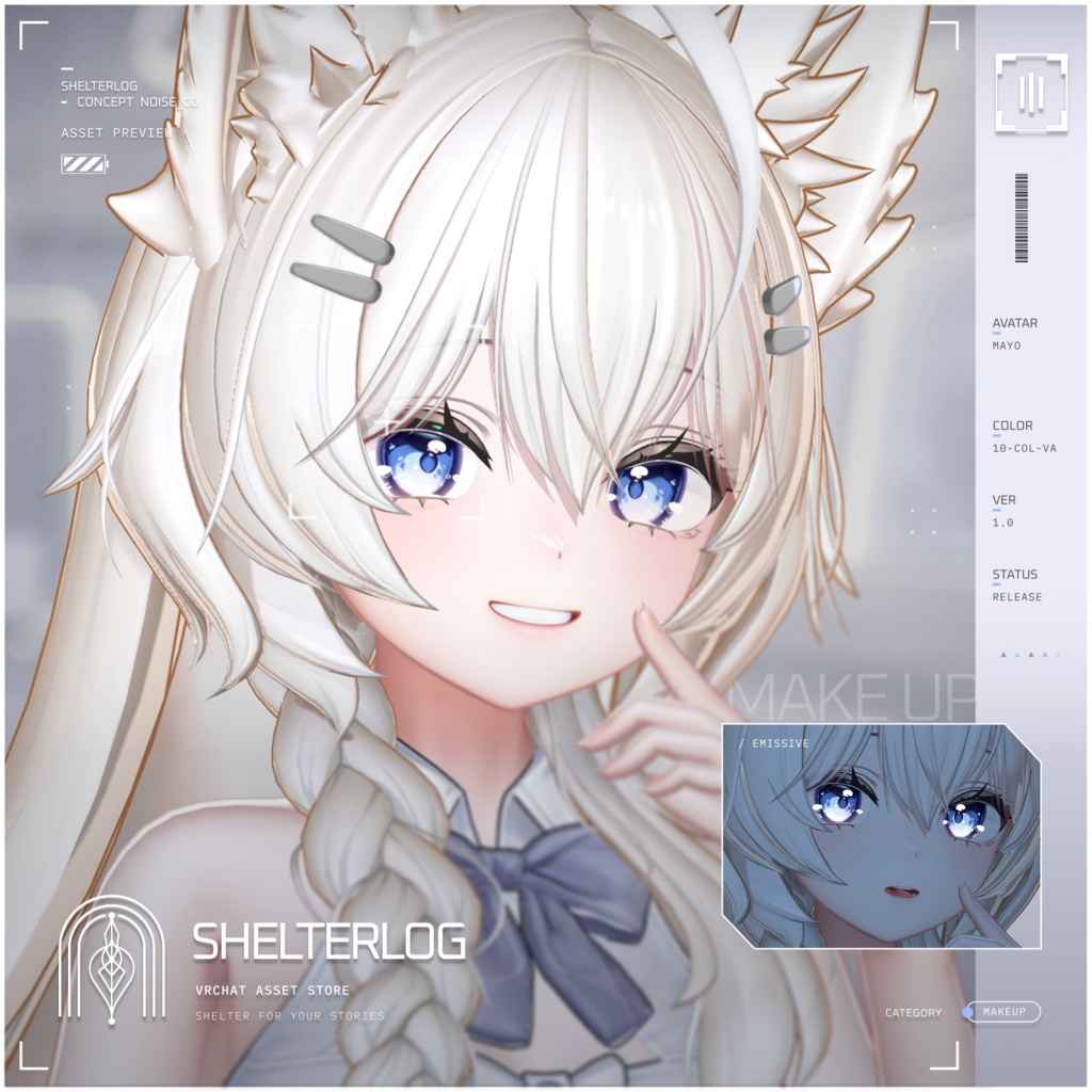 【18アバター対応】【Eye & Makeup Texture】 Noise 00 - Ver.2.0 UPDATE!! image