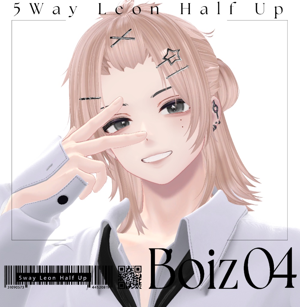 [ SALE! ~5/24] 5way Leon Half Up Hair [ 8Avatars ]　#BoizHair image