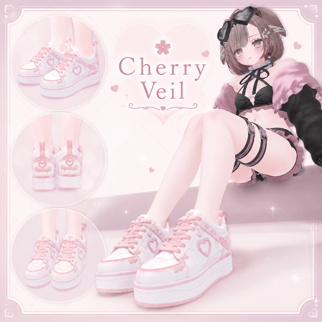 【複数アバター対応】CherryVeil【VRC用靴】 image