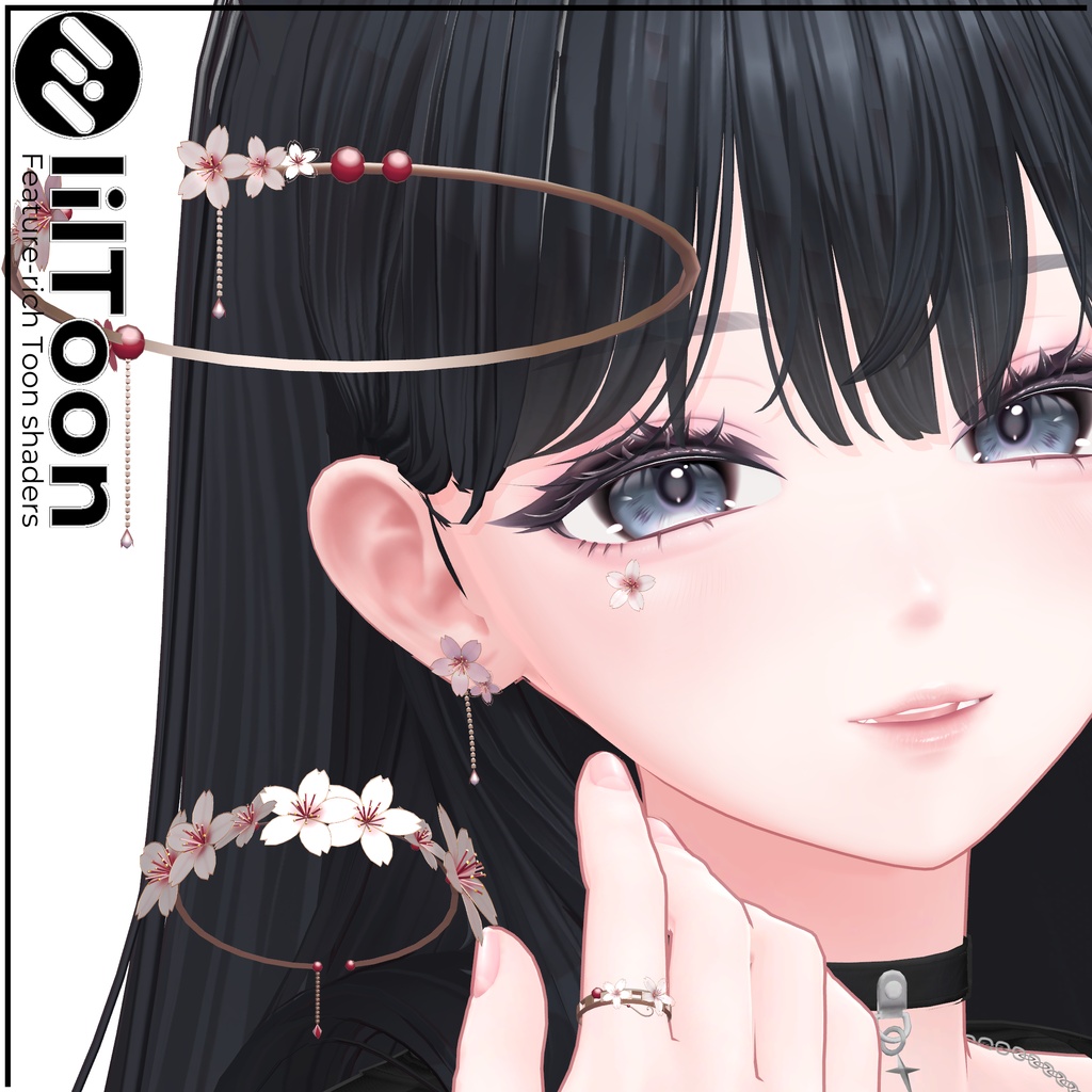 【VRC想定アクセサリー】Freya Charm -SAKURA- image