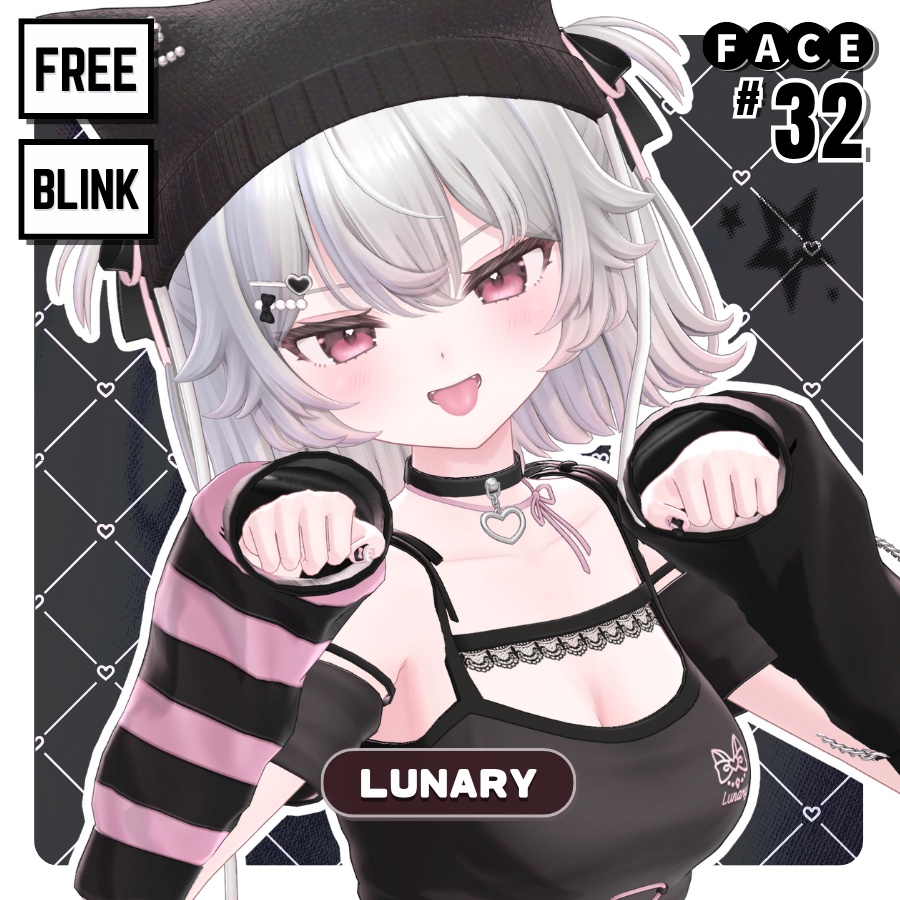 💗【FREE/無料】Lunary32Type❥動くまばたきFaceAnimations ⌖ ݁˚ image