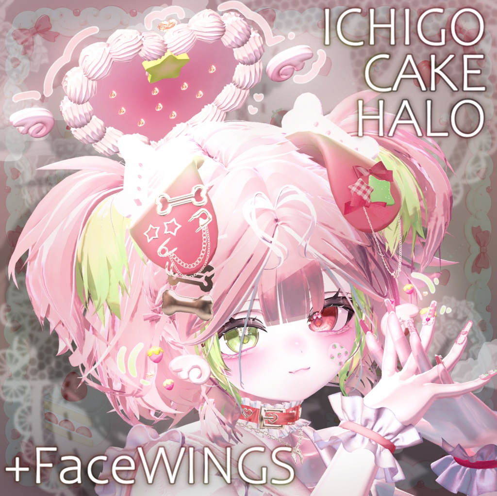 [SALE!!]🍓ICHIGO CAKE HALO + Face Wing🍓 image
