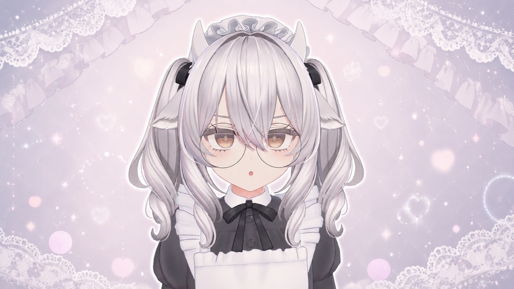 【無料】黒ぶち丸メガネ 3Dモデル（ミルティナ用）【MA対応】 image