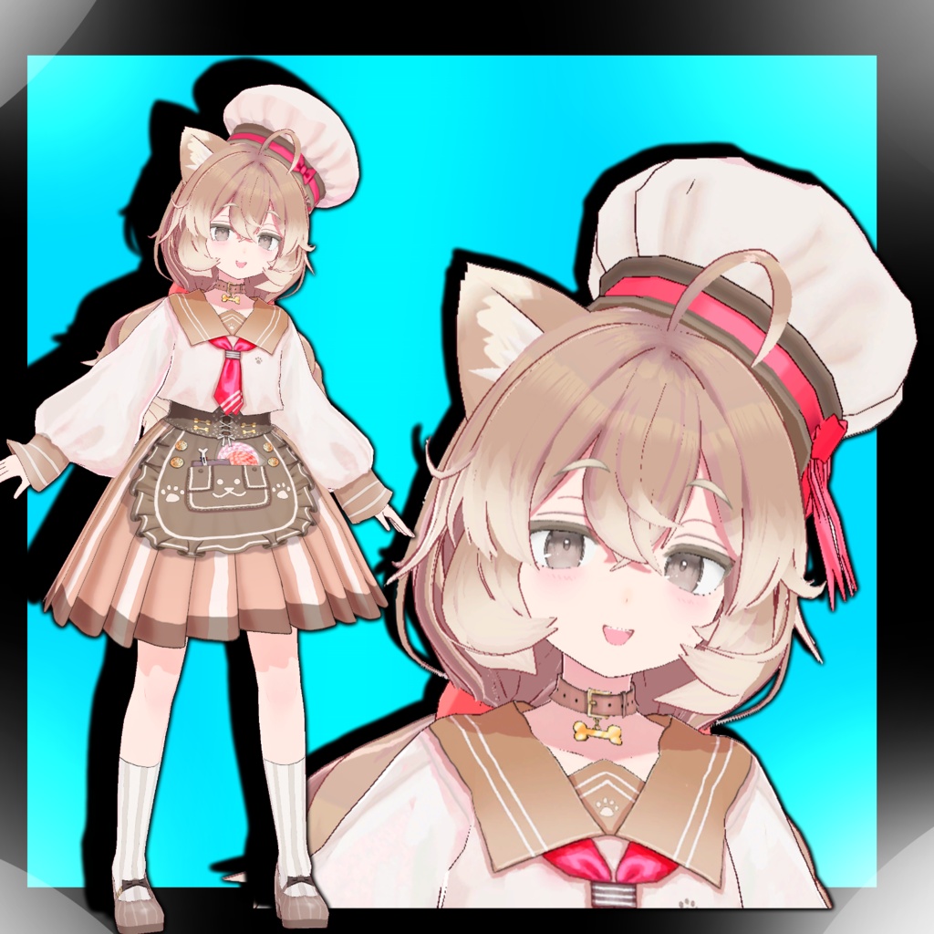 ［髪型 衣装 vrm vroidファイル］ 犬 image