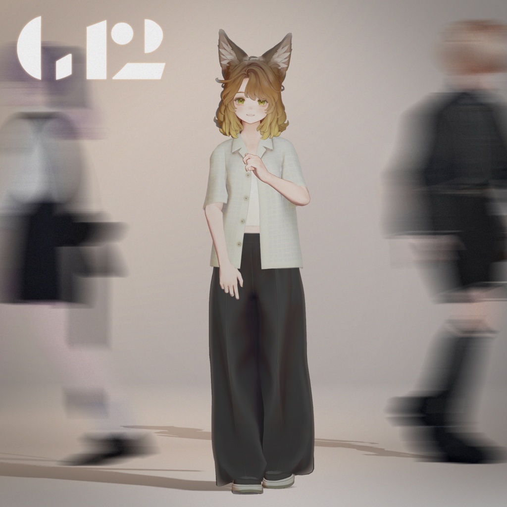 【VRChat】Check Sheer Shirt ＆ Slacks【Marycia対応】 image