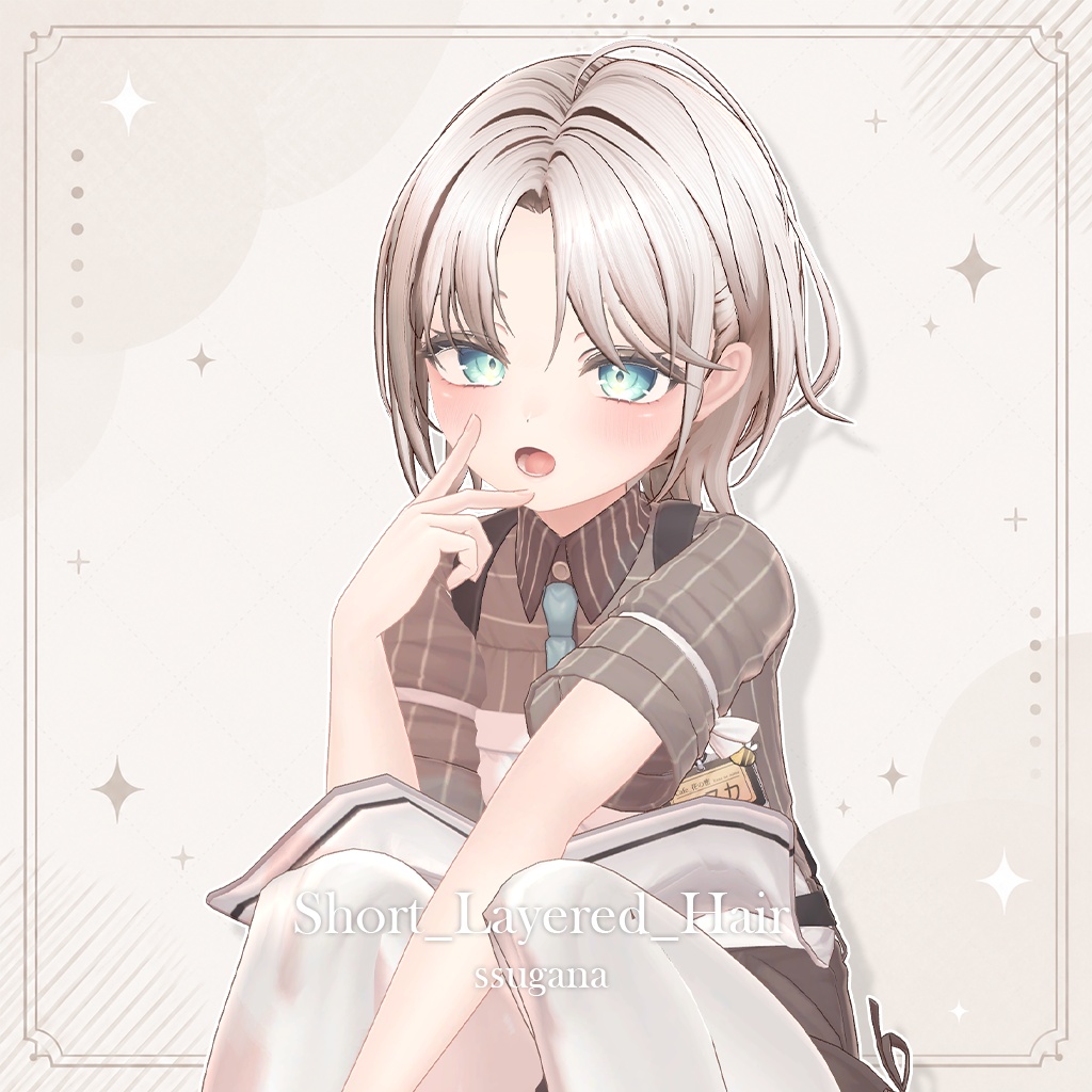 【VRC Hair】 Short_Layered_Hair image