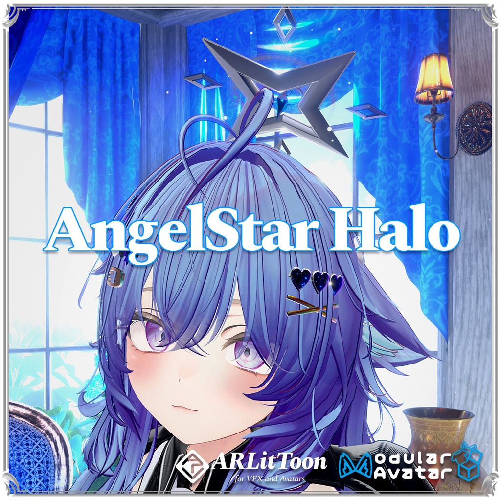 ⭐ 20%OFF SALE!! | 星空のドームに変化するヘイロー AngelStar Halo【MA対応 / AudioLink・PhysBoneギミック / シェーダー】 image