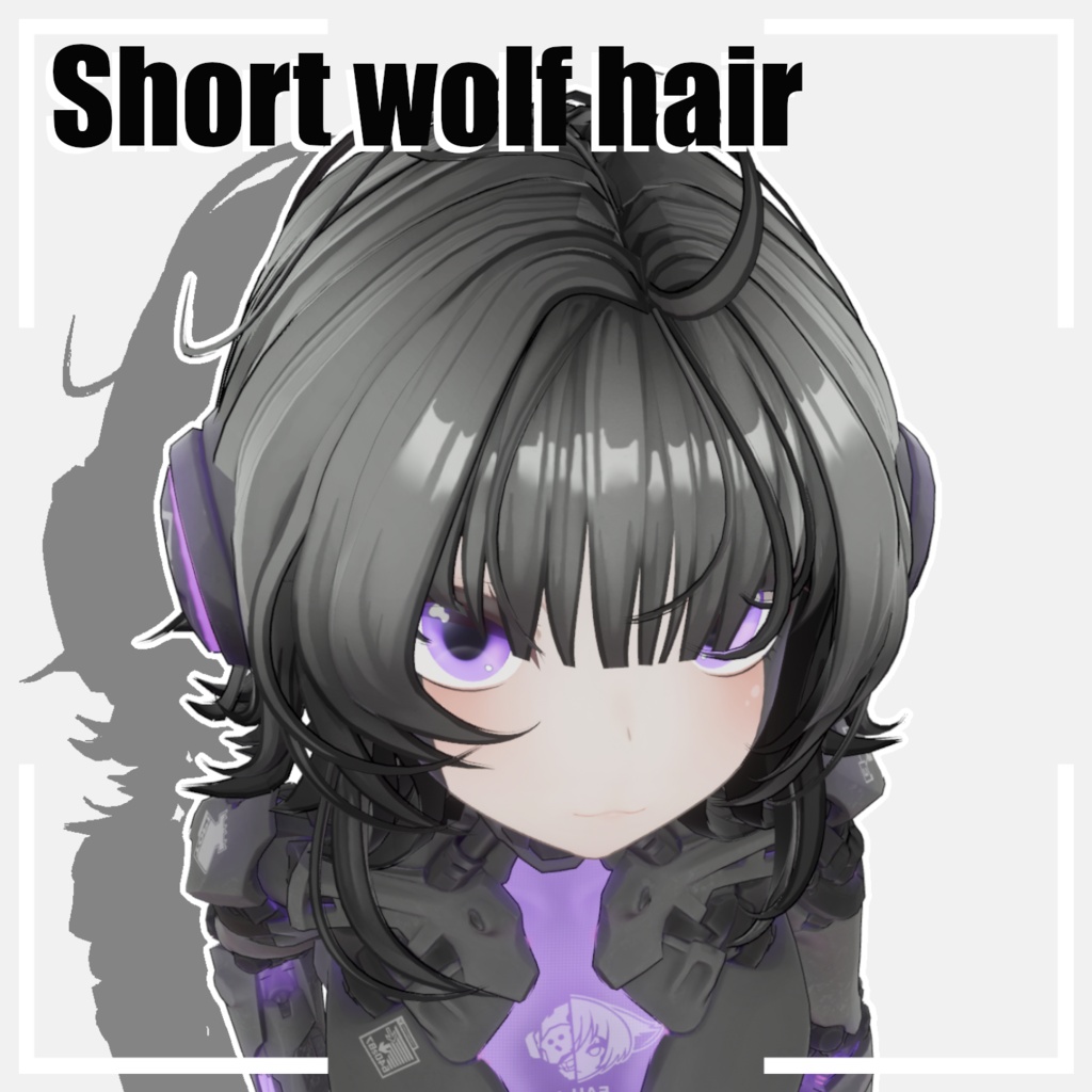 [12 avatar] [VRC Hair] Short wolf hair image