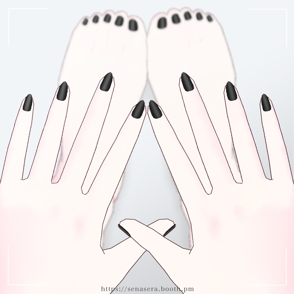 【VRoid】マットブラックネイル image