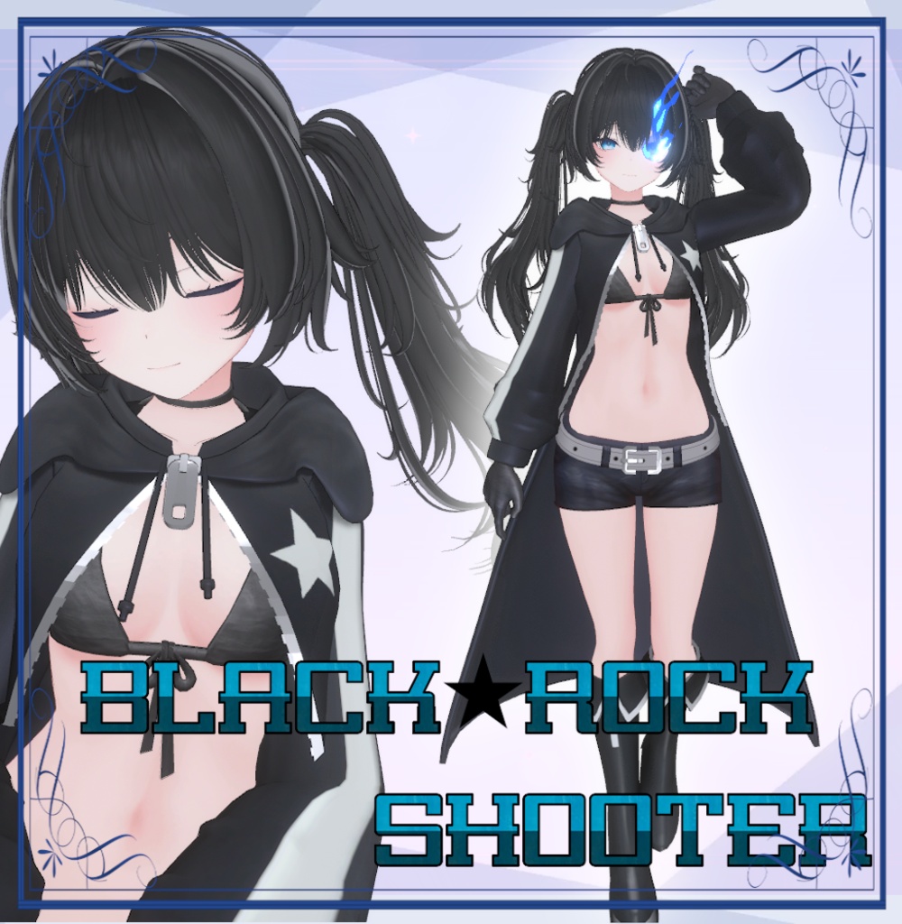 【無料】ブラック★ロックシューターコスプレ衣装(VRChat) image